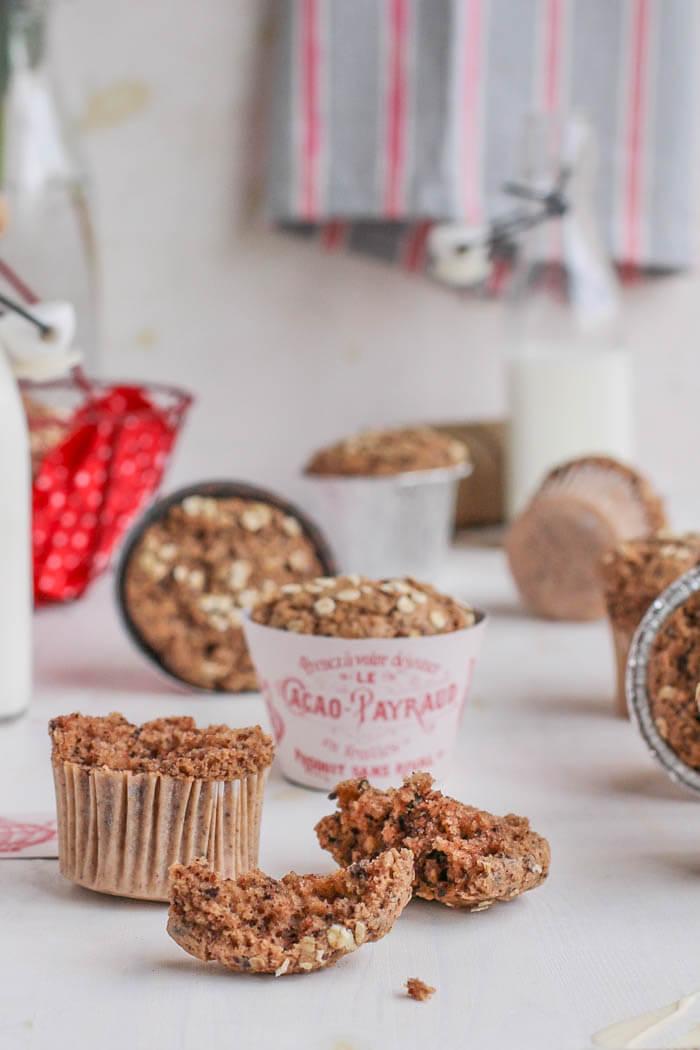 Cómo hacer magdalenas de chocolate y avena