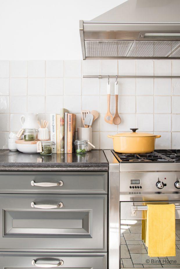 black kitchen lightly