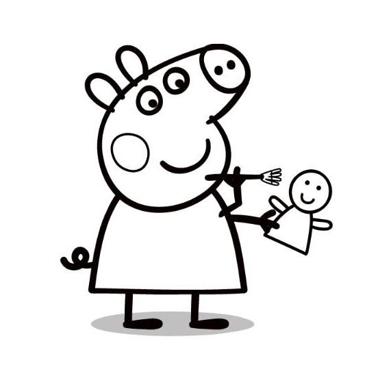Peppa Pig Para Colorear con juguete