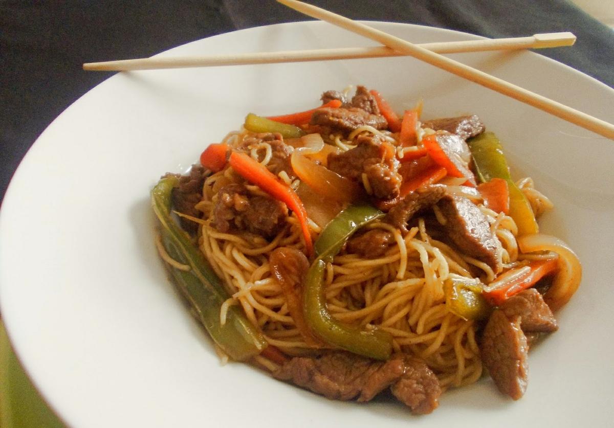 Fideos chinos fritos 
