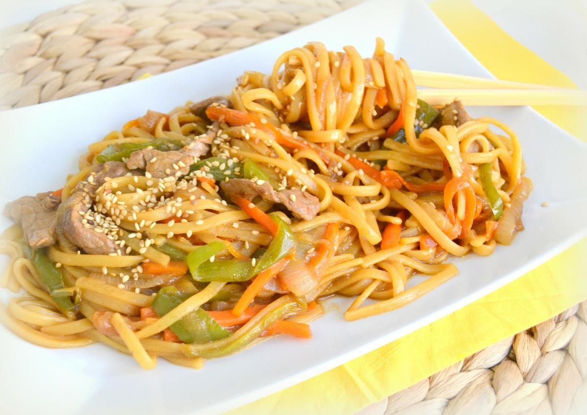 Fideos chinos fritos 