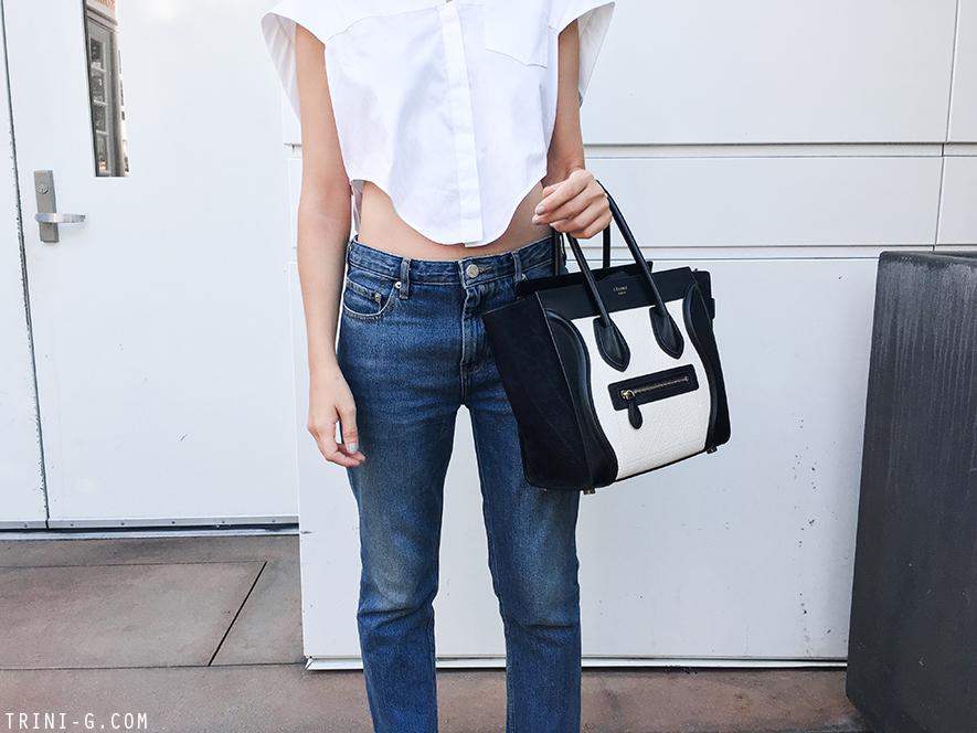 Trini | Balenciaga white top Acne Studios pop jeans