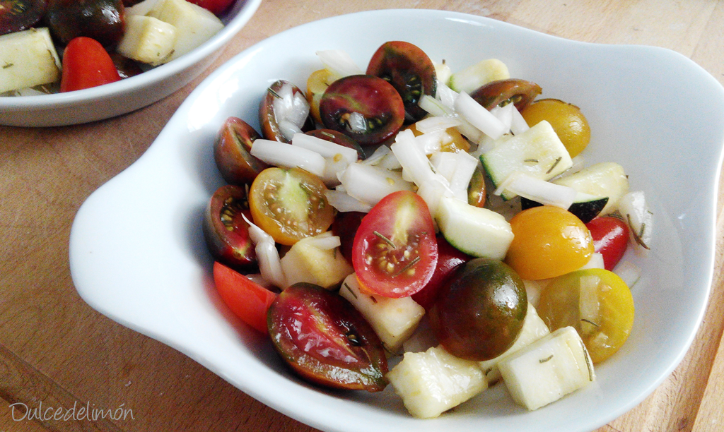 Crumble de Tomates y Calabacín