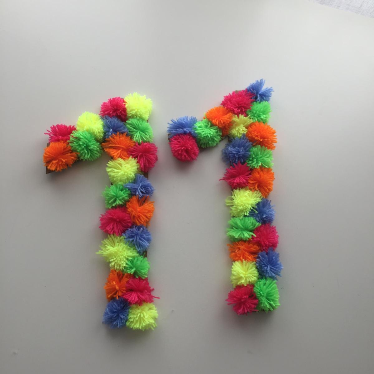 15. NÚMEROS CON POMPONES - RESULTADO FINAL