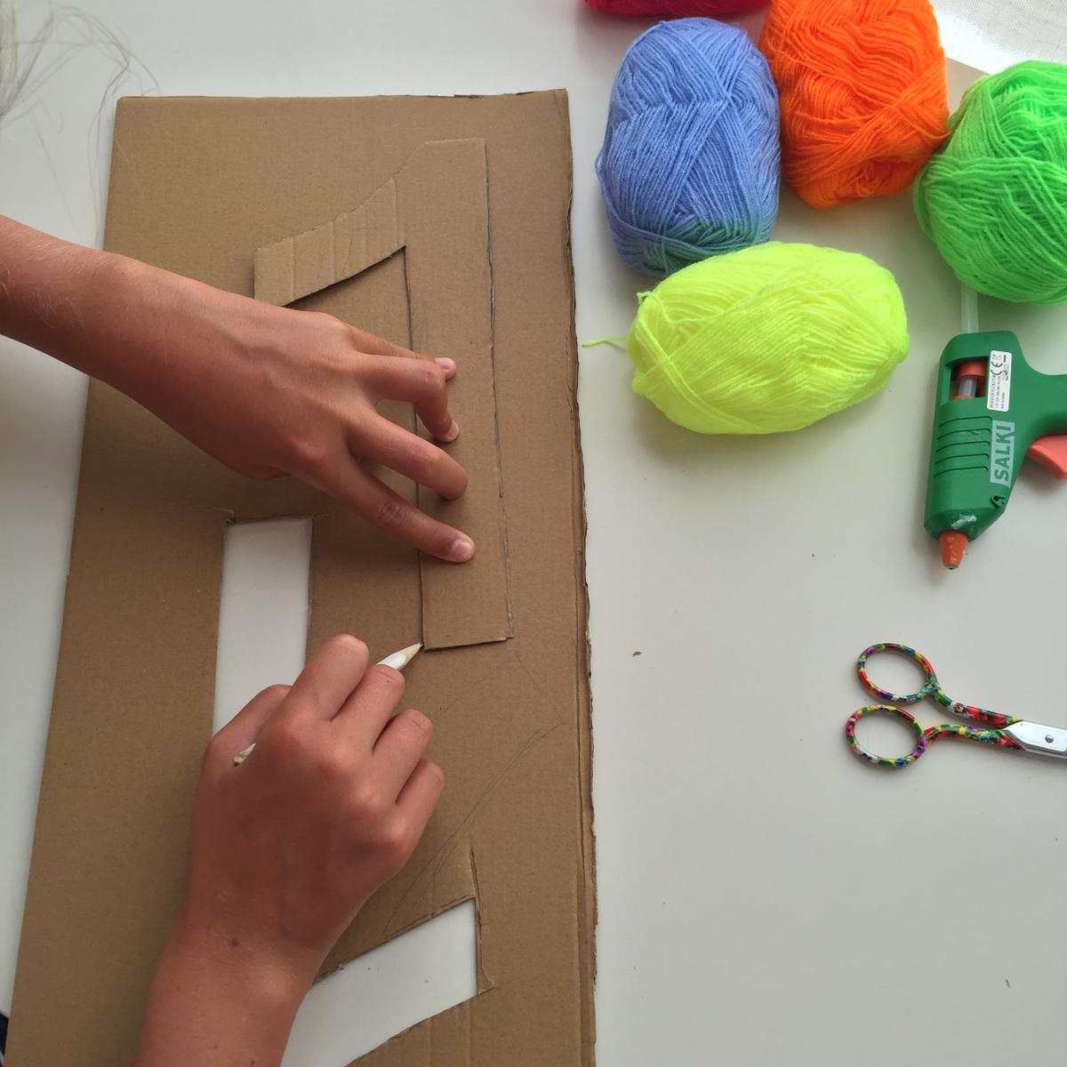 hacemos los números en un cartón