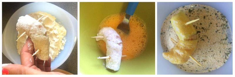 Empanando los rollitos