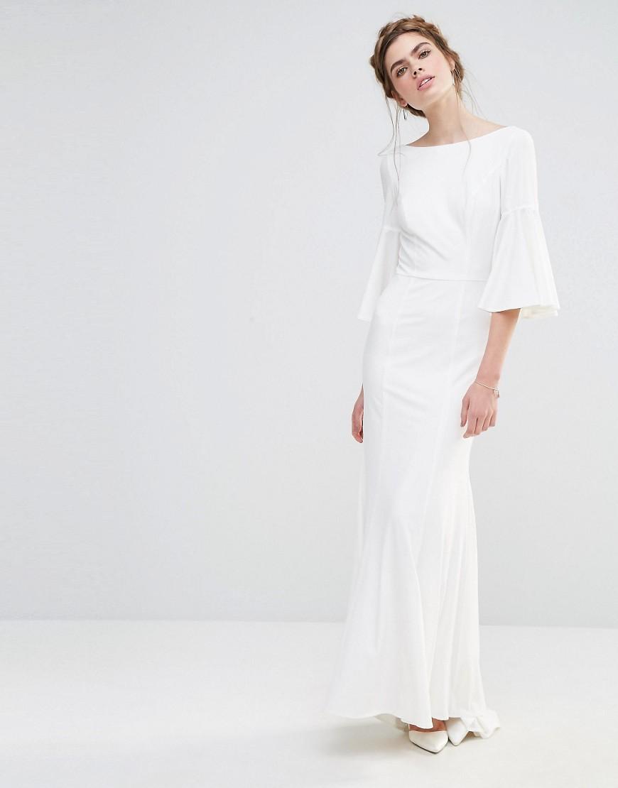 Vestido largo de novia con manga acampanada de Jarlo 126,99 €