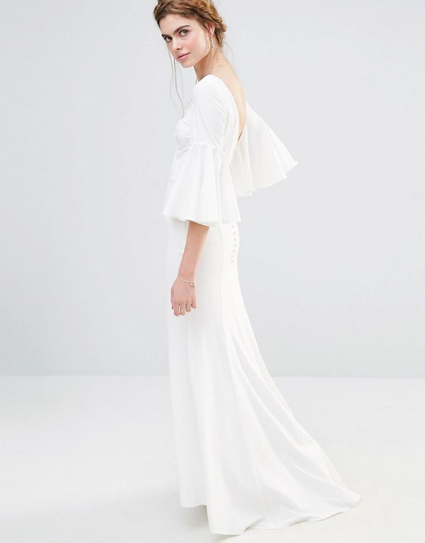 Vestido largo de novia con manga acampanada de Jarlo 126,99 € 2