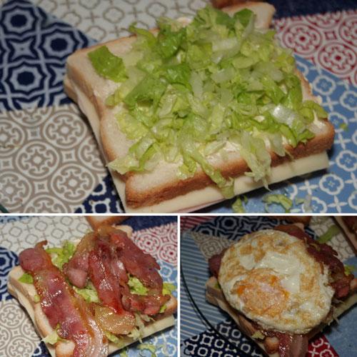 poner-huevo,-bacon-y-lechuga-al-Sandwich-Club