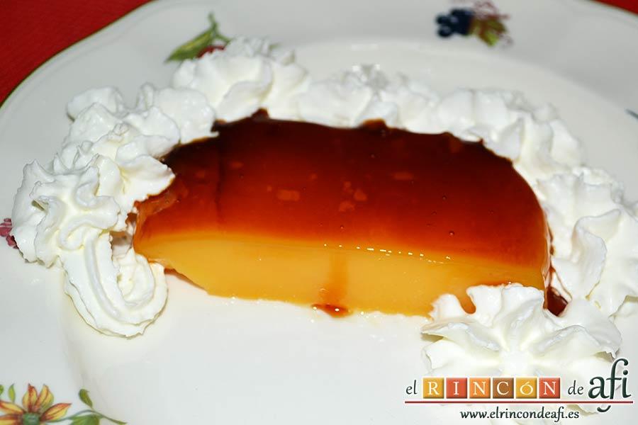 Tocinillo de cielo, sugerencia de presentación