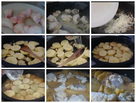 guiso-de-patatas-con-rape elaboración