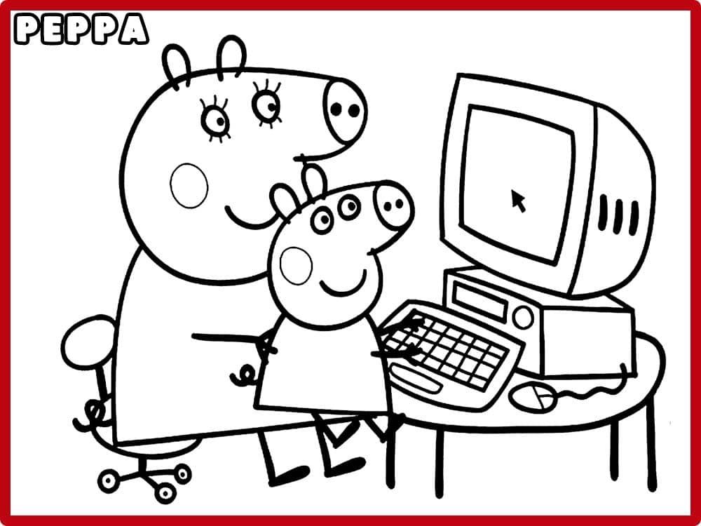 PARA COLOREAR PEPPA PIG