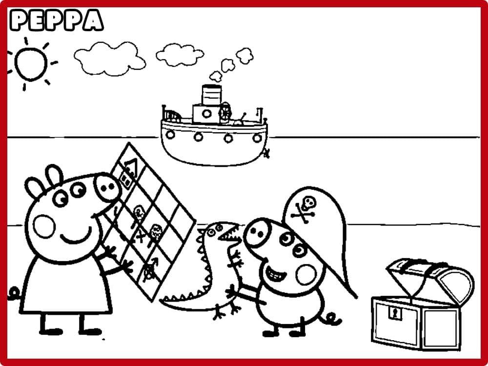dibujos de peppa pig para colorear