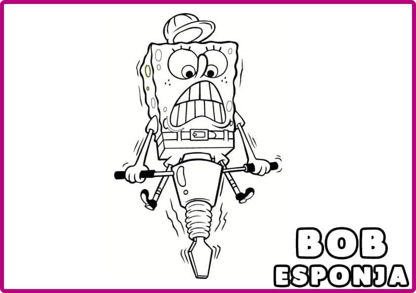 BOB ESPONJA TRABAJANDO PARA DIBUJAR
