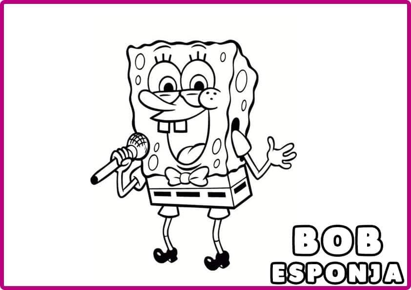 PINTAR A BOB ESPONJA CANTANDO