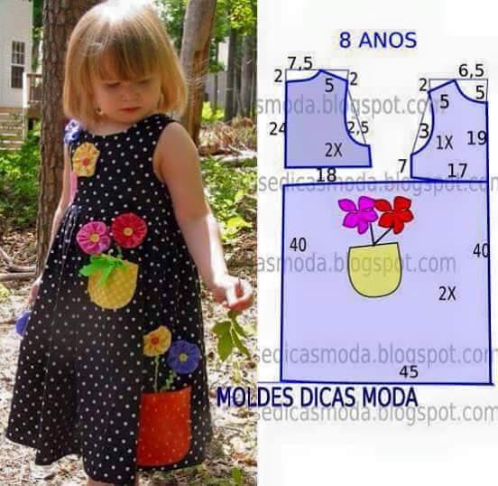 Costura: 21 patrones de vestidos para niña | Manualidades