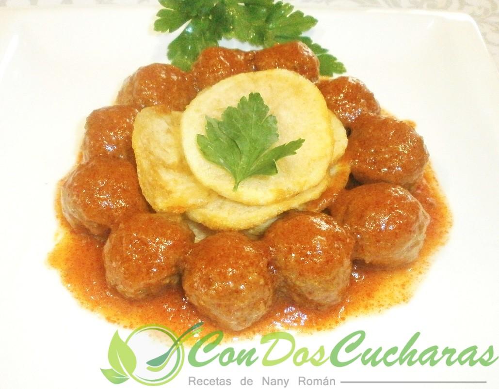 Albóndigas de pavo con salsa de pimientos