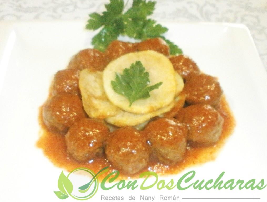 Albóndigas de pavo con salsa de pimientos