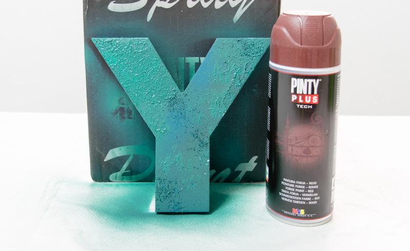 Efecto óxido con pintura en spray forja Pintyplus 9