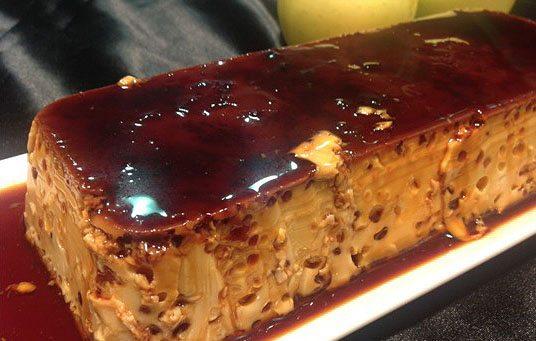 Delicioso flan de manzana casero