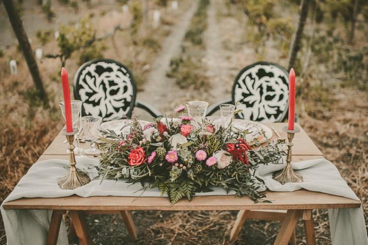 Una boda intima con aires otoñales