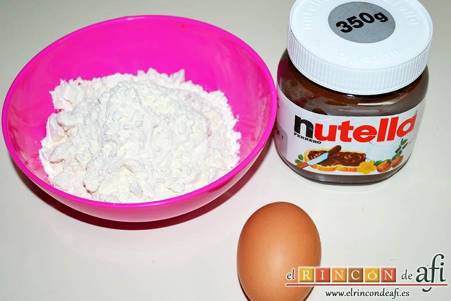 Nutellotti o galletas de Nutella, preparar los ingredientes