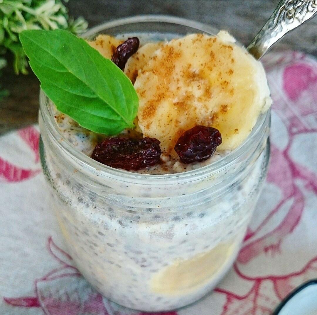 Arroz con leche nocturno en tarro