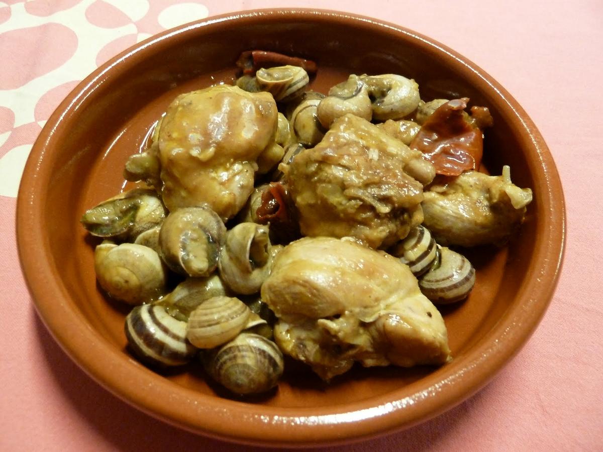 Conejo con caracoles