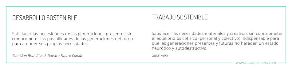 slow work, trabajo sostenible