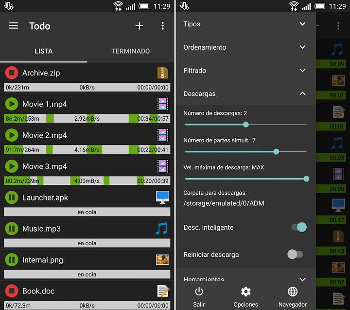gestores de descargas aceleradores de descargas mas rápidas android app