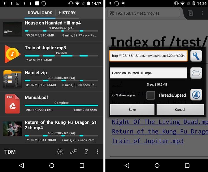 gestores de descargas aceleradores de descargas mas rápidas android app