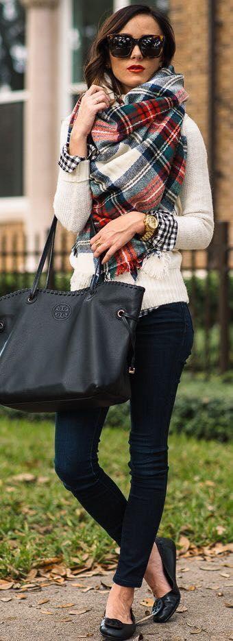 Hermosos outfits con pashmina ideal para invierno