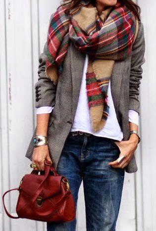 Hermosos outfits con pashmina ideal para invierno