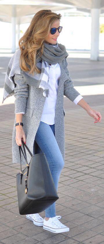 Hermosos outfits con pashmina ideal para invierno