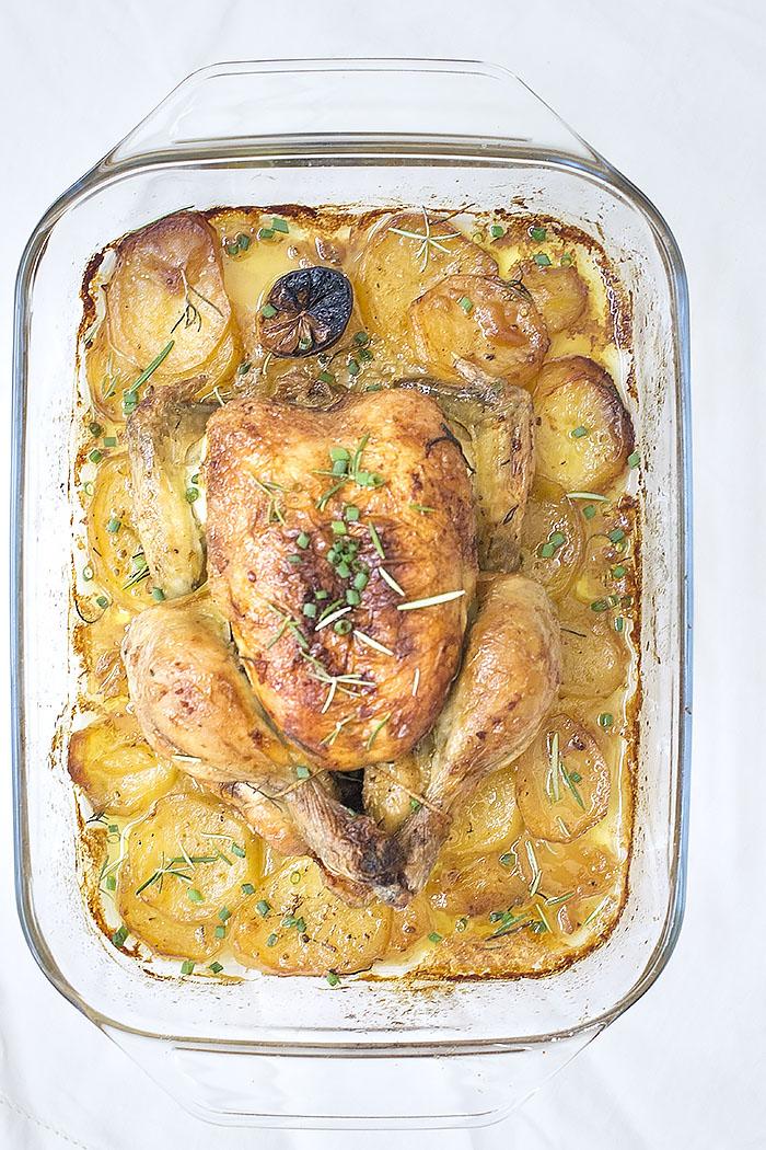pollo asado con patatas P