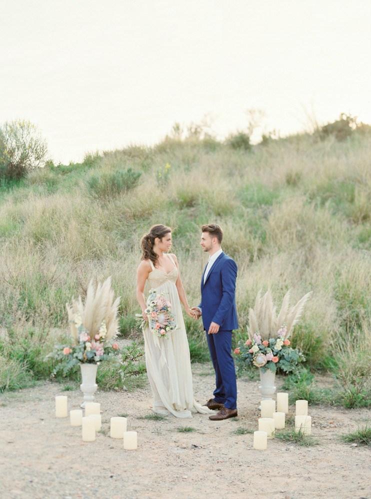 Inspiración para novias boho elopement