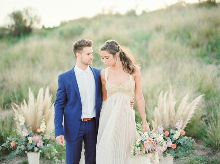 Inspiración para novias boho elopement