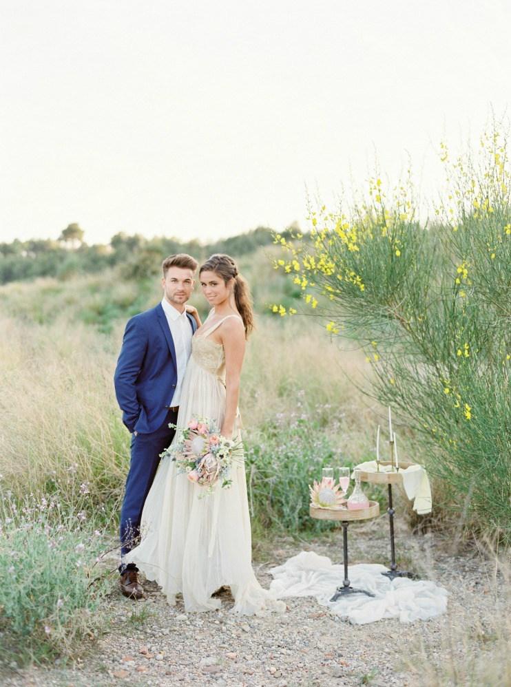 Inspiración para novias boho elopement