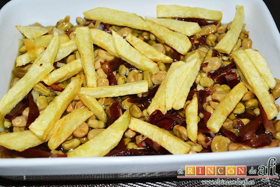 Habas con jamón, sugerencia de presentación