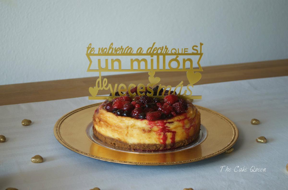 Cheesecake al estilo New York con frutos rojos 