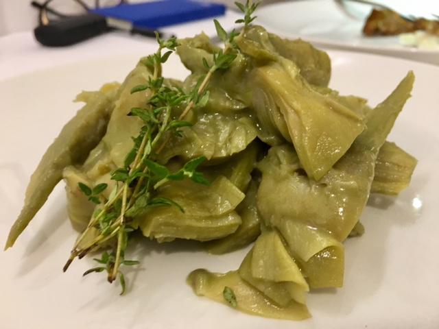 Alcachofas Guisadas en su propio jugo