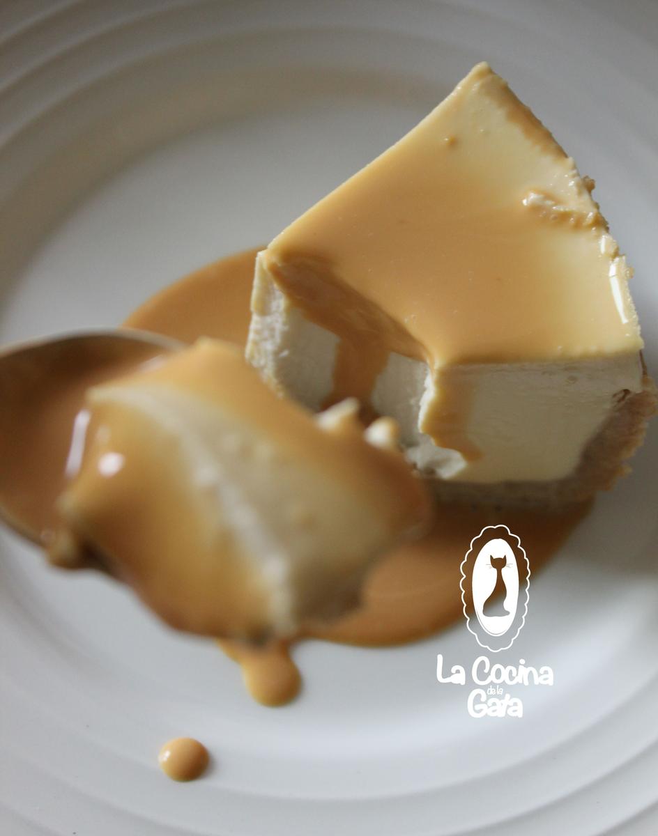 Tarta de queso con té chai y base de mantecados