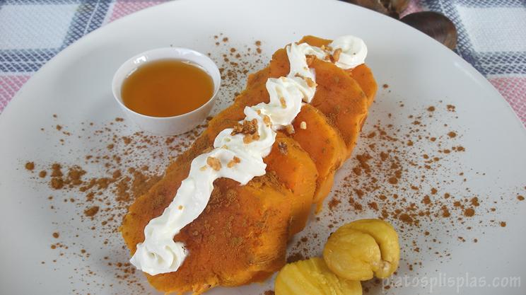 Boniato con canela y miel