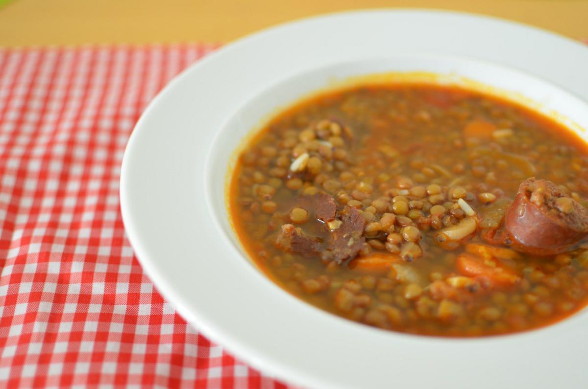 lentejas estofadas con chorizo