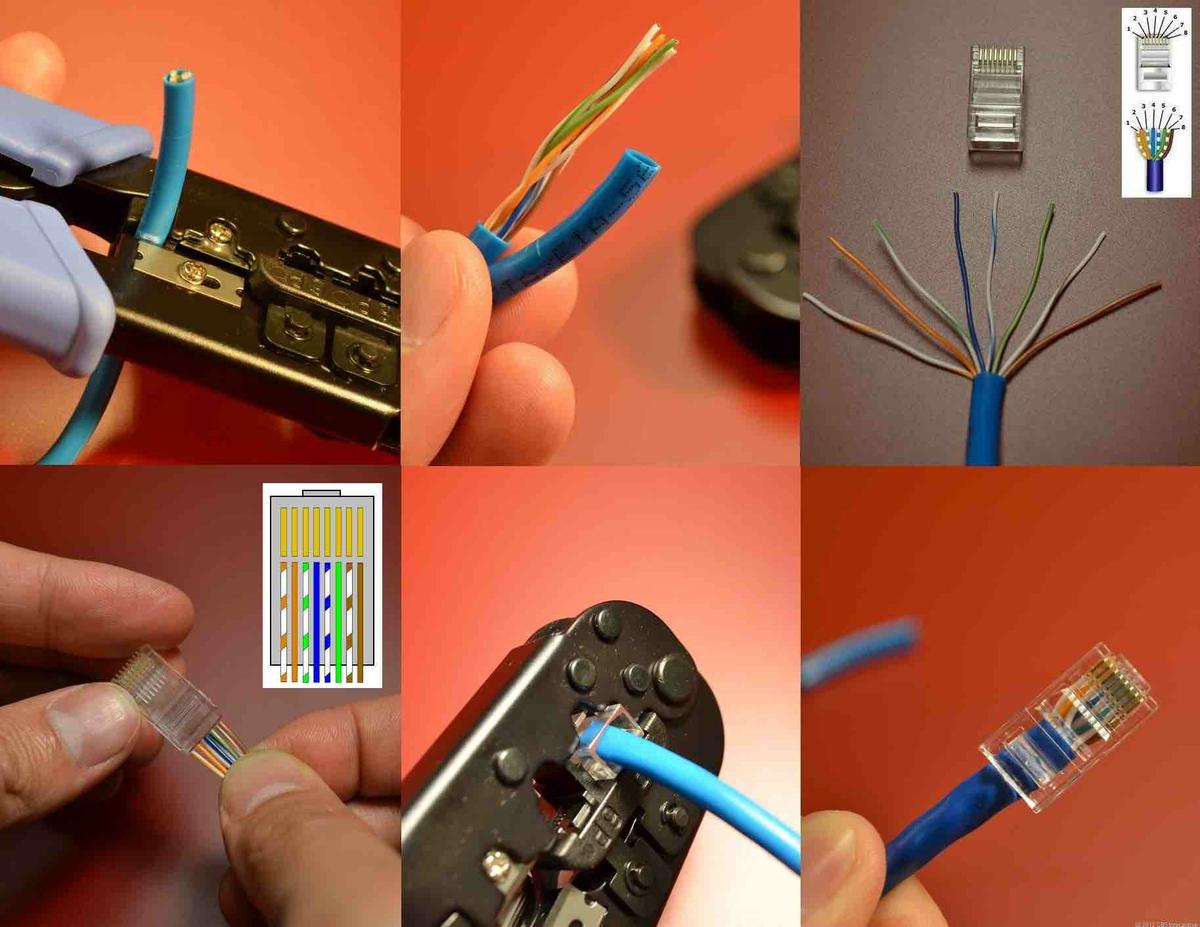 pasos RJ 45