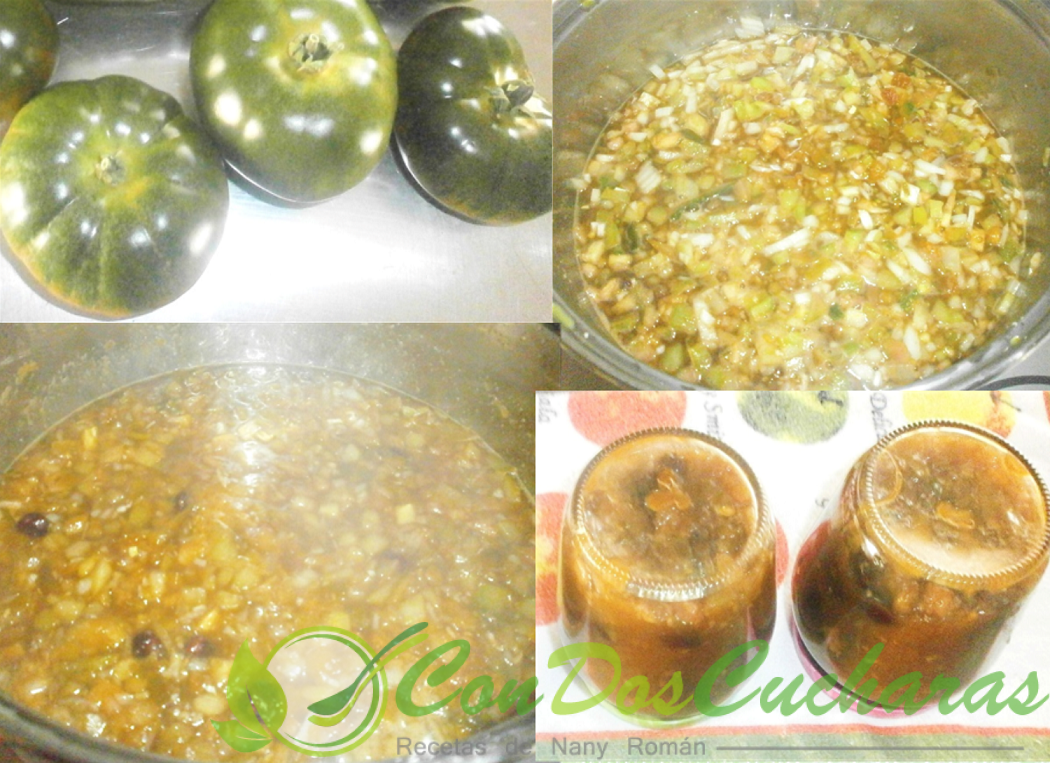 Chutney de tomates verdes