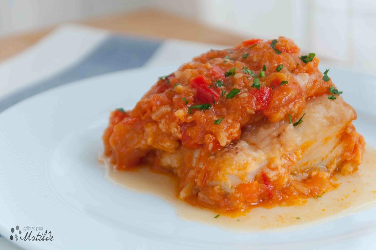 Bacalao guisado con tomate