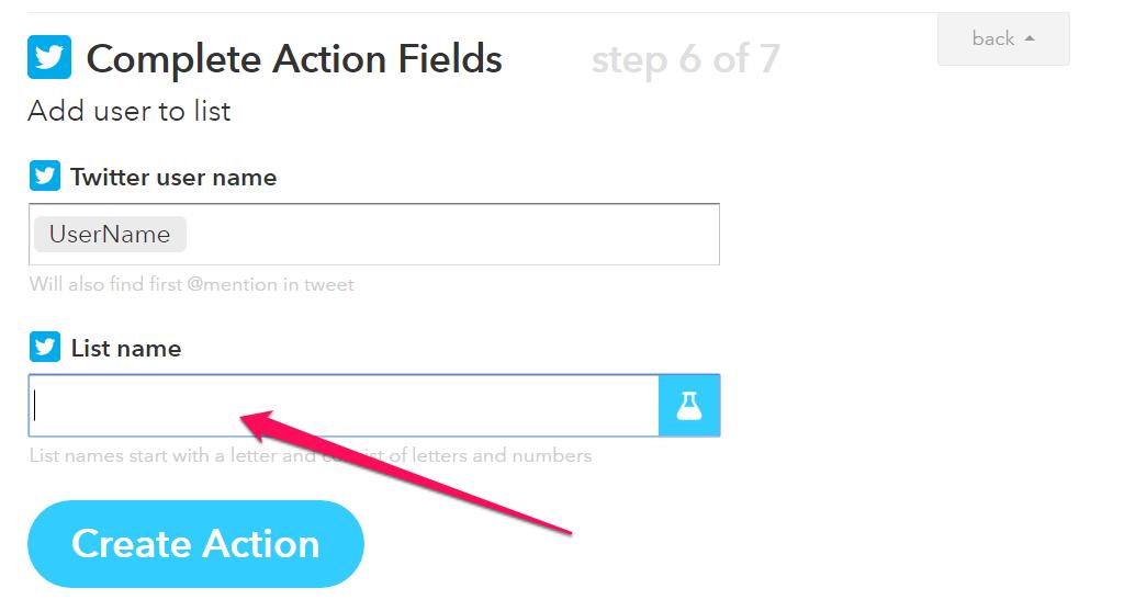 Crear receta ifttt paso 7