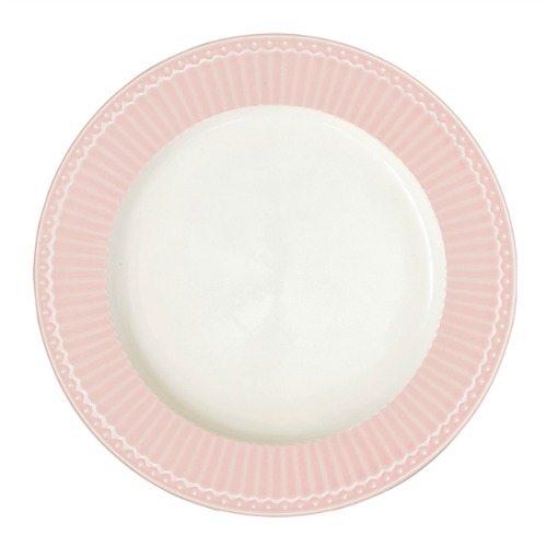 Plato De Ceramica Alice Pale Pink Green Gate