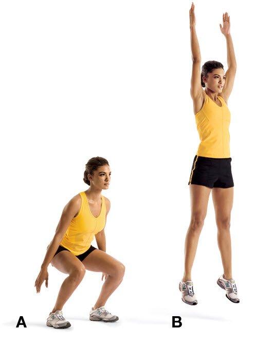 sentadillas con saltos